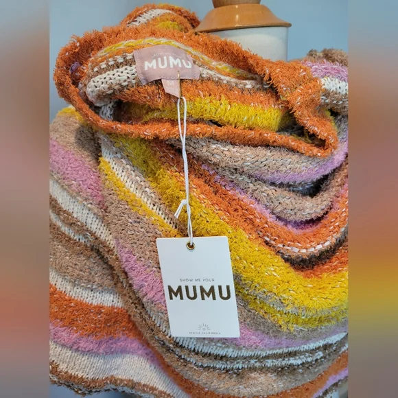 NWOT! Show Me Your Mumu Sue Cuffed Sweater Fall Striped Knit SZ M - Picture 11 of 13